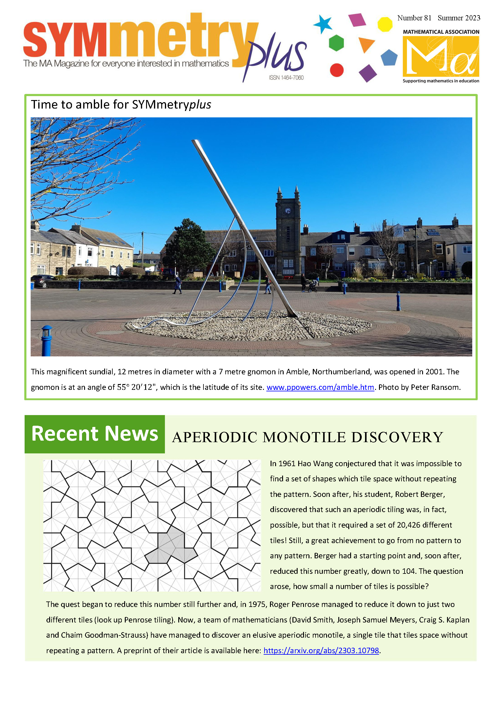 Symmetry Plus Magazine